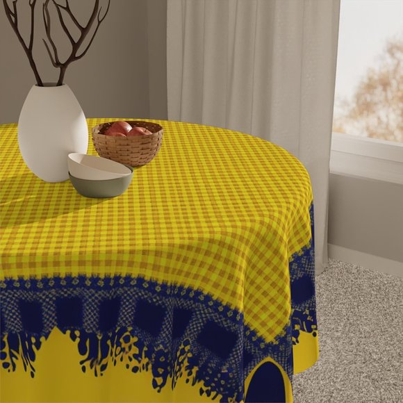 Yellow Tablecloth | modern table cloth | Rectangle Square or Round Fit | gift - Picture 5 of 5
